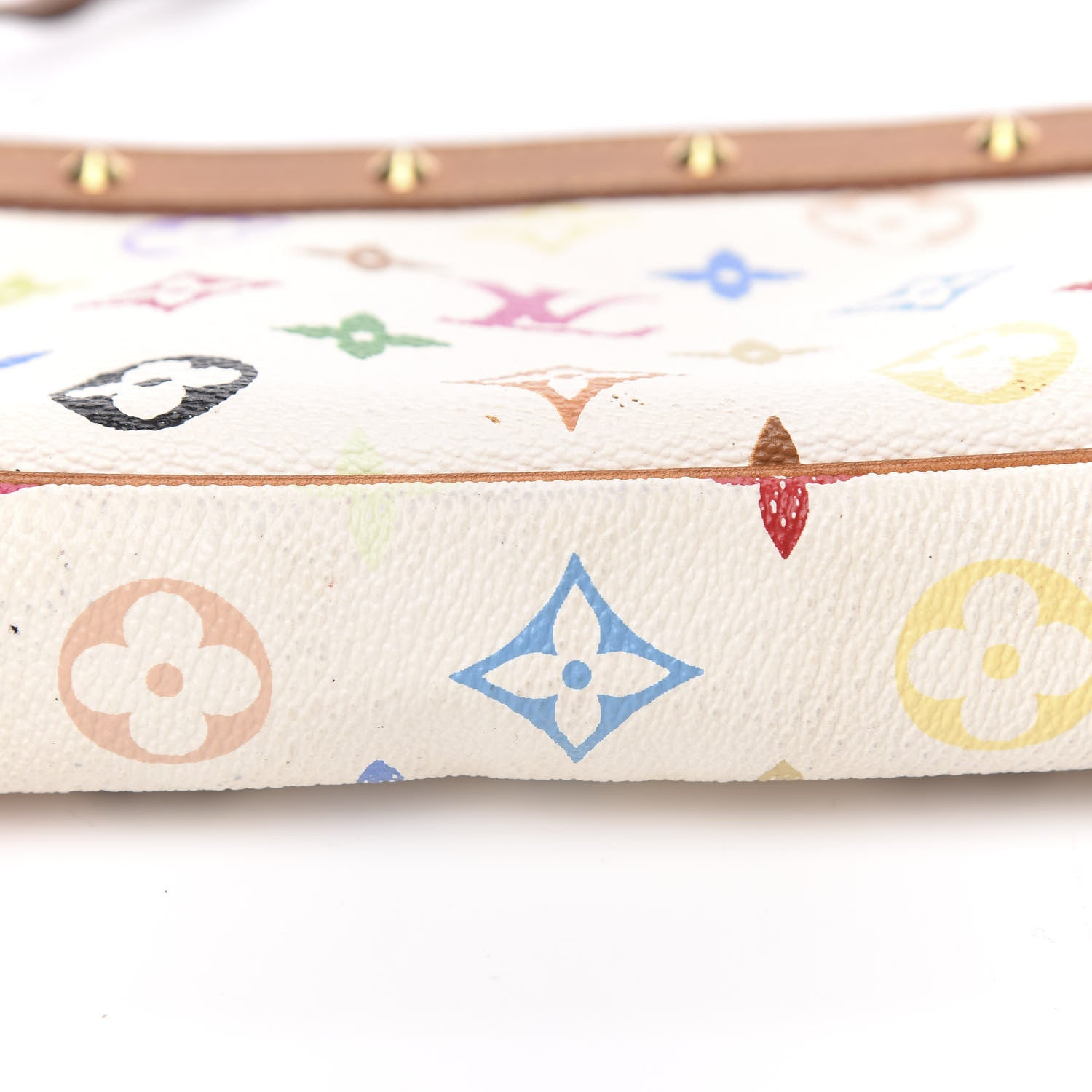 Louis Vuitton Monogram Multicolor Pochette Accessories White 10 of 14