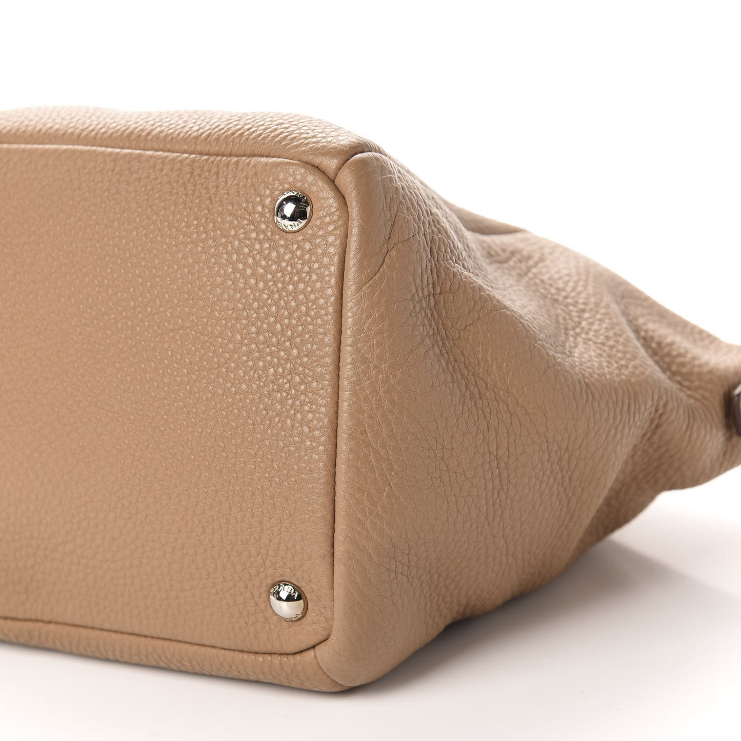 Vitello Daino Double Handle Satchel Caramel