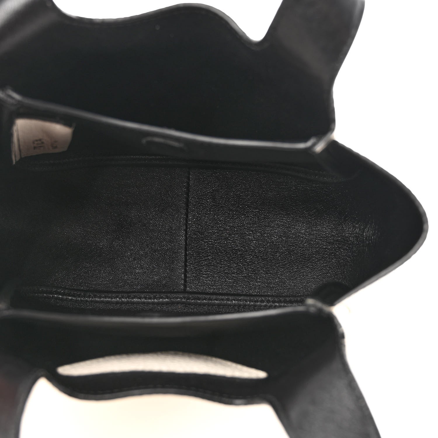 Prada Vitello Daino Soft Mini Dynamique Tote Talco Black 5 of 9