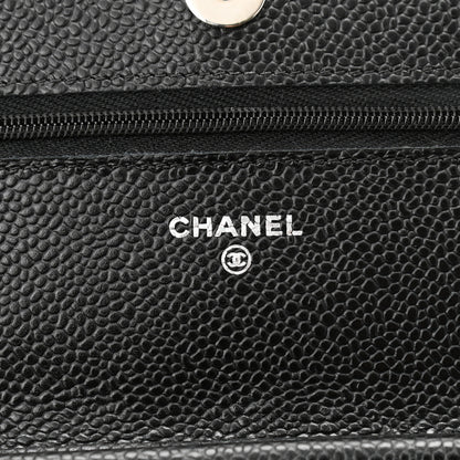 Chanel Caviar Quilted Wallet On Chain WOC Black 6 of 12