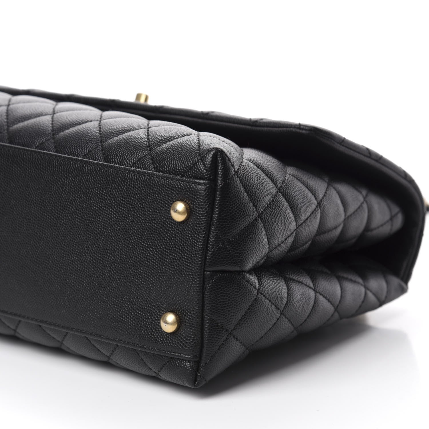 Chanel Caviar Quilted Medium Coco Handle Flap Black 7 of 10