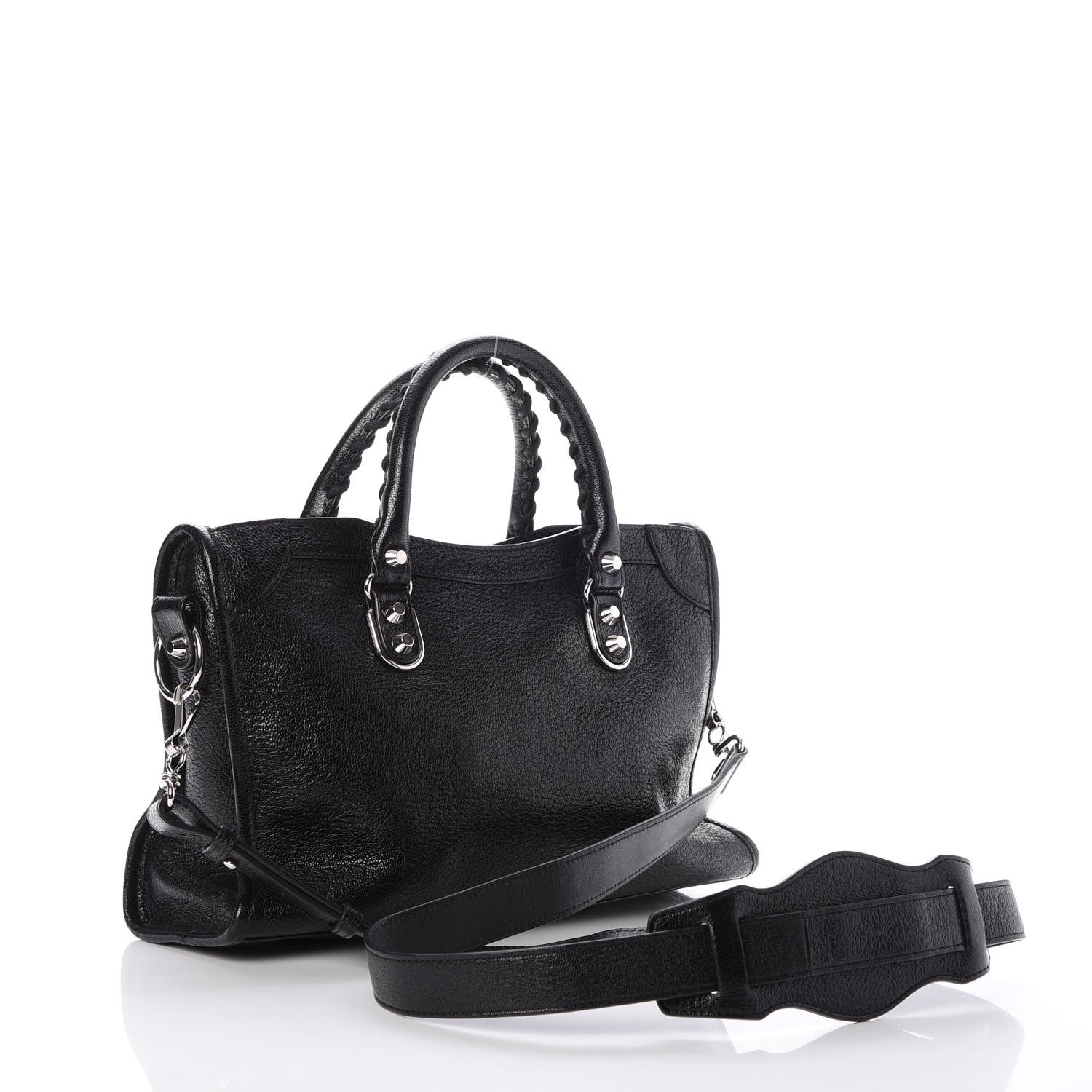 Balenciaga Chevre Silver Metallic Edge Hardware S City Black 3 of 7