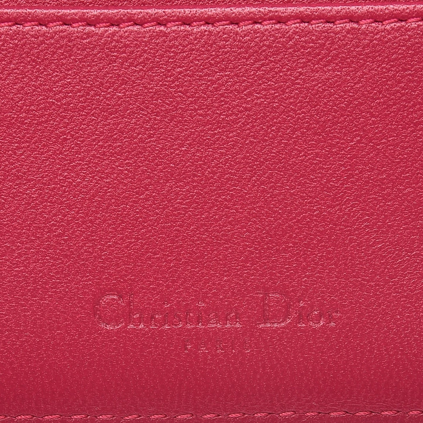 Lambskin Cannage Lady Dior Card Holder Pink