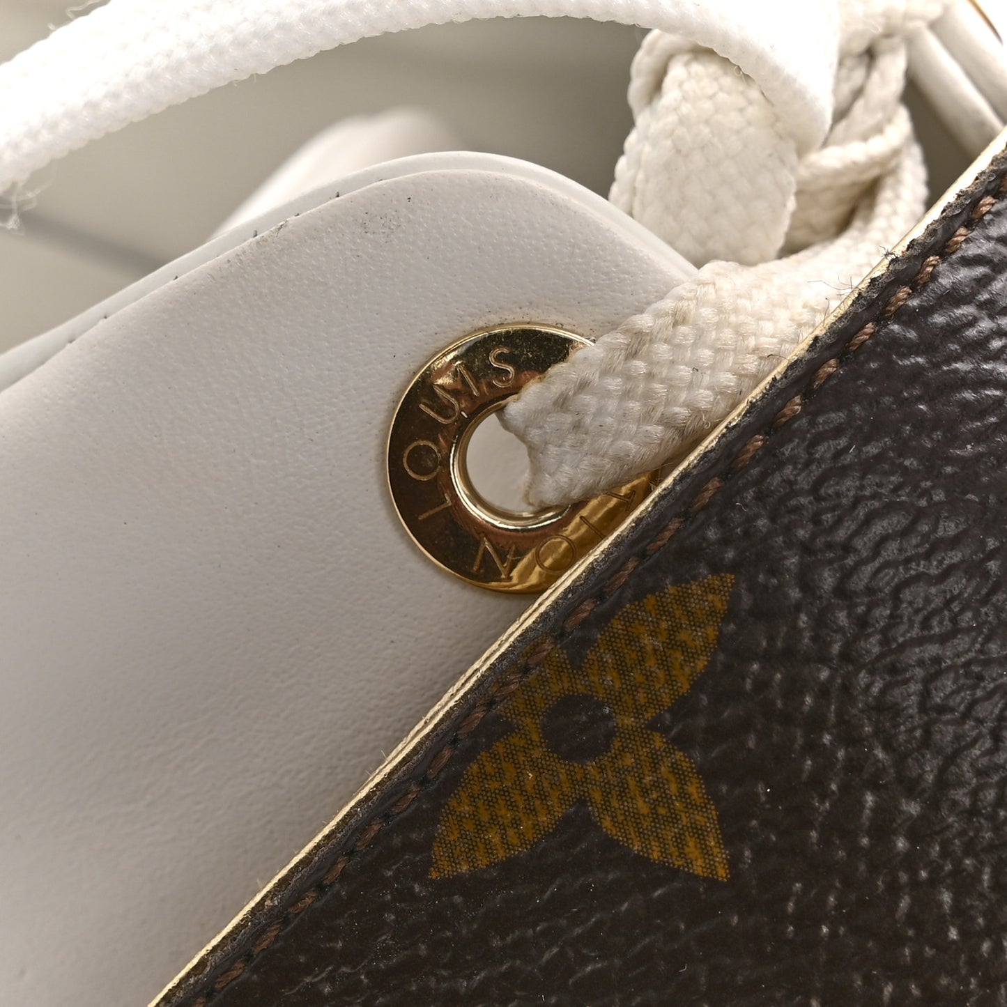 Calfskin Monogram Frontrow Sneaker 36 White
