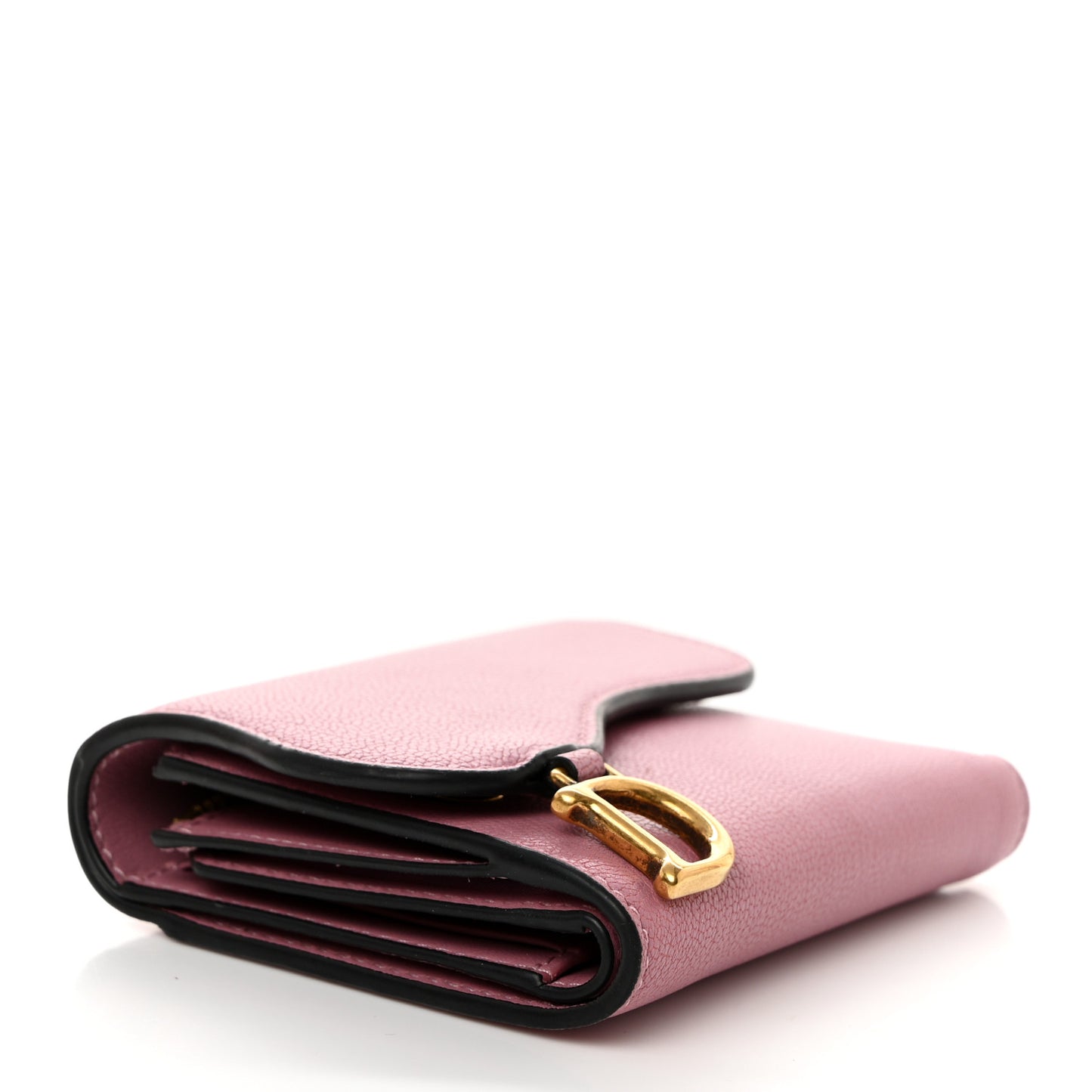 Goatskin Saddle Lotus Wallet Pink
