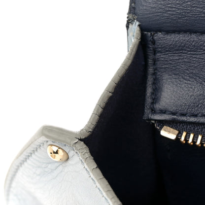 Salvatore Ferragamo Calfskin Small Sofia Satchel Blue Multicolor 11 of 13