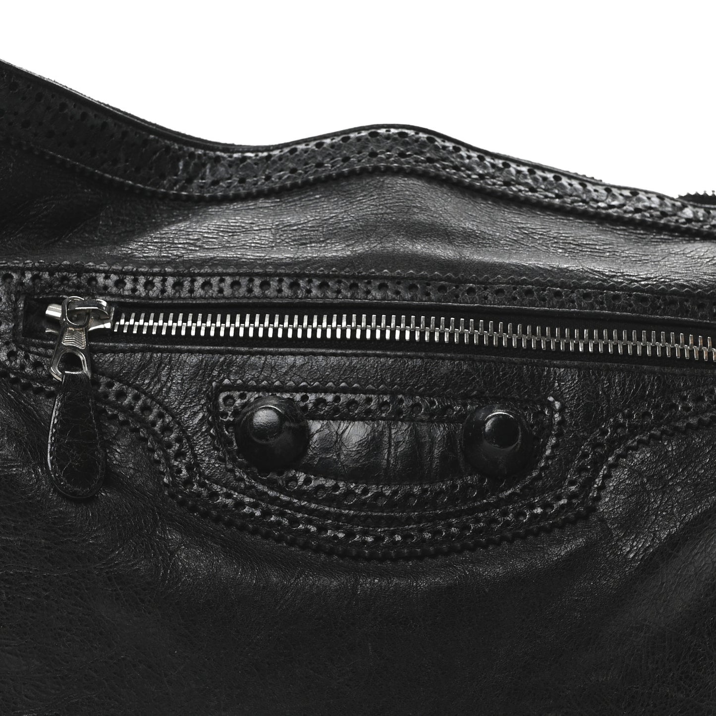 Agneau Giant Brogues Hardware Day Hobo Black