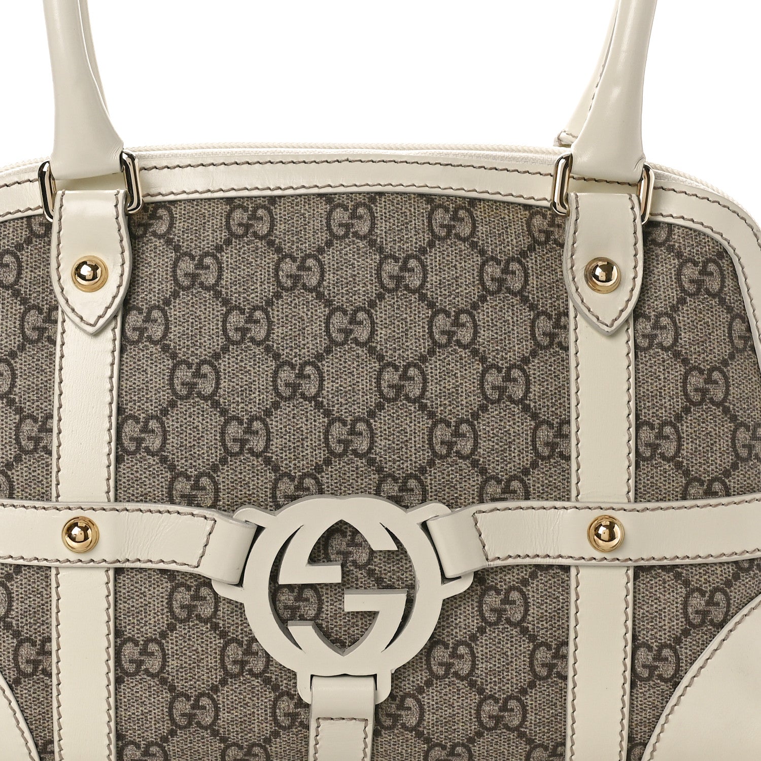 Gucci Monogram Reins Tote Off White 8 of 11