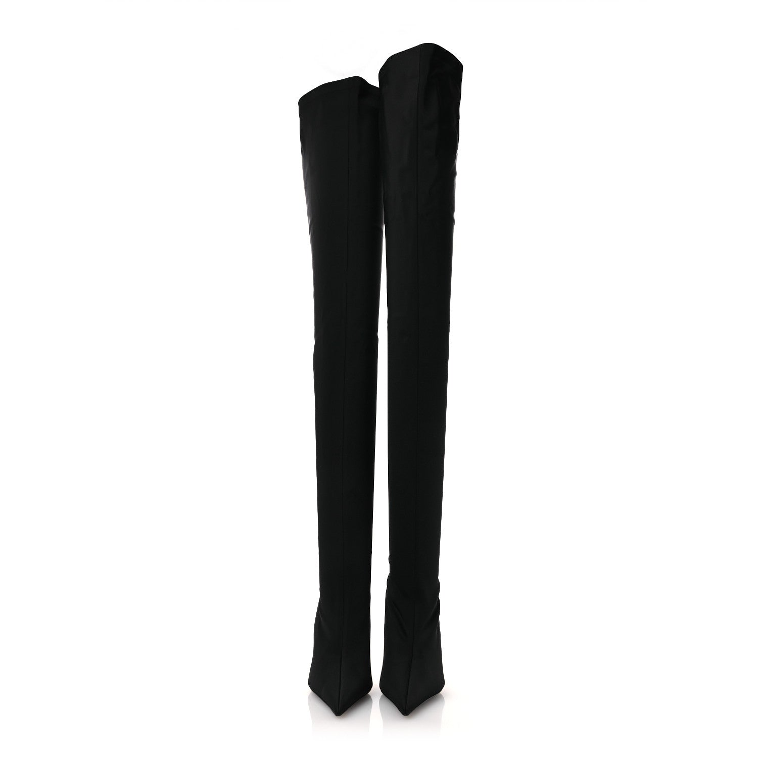 Balenciaga Matte Spandex Pointed Toe Knife 110mm Thigh High Boots 39 Black 3 of 8