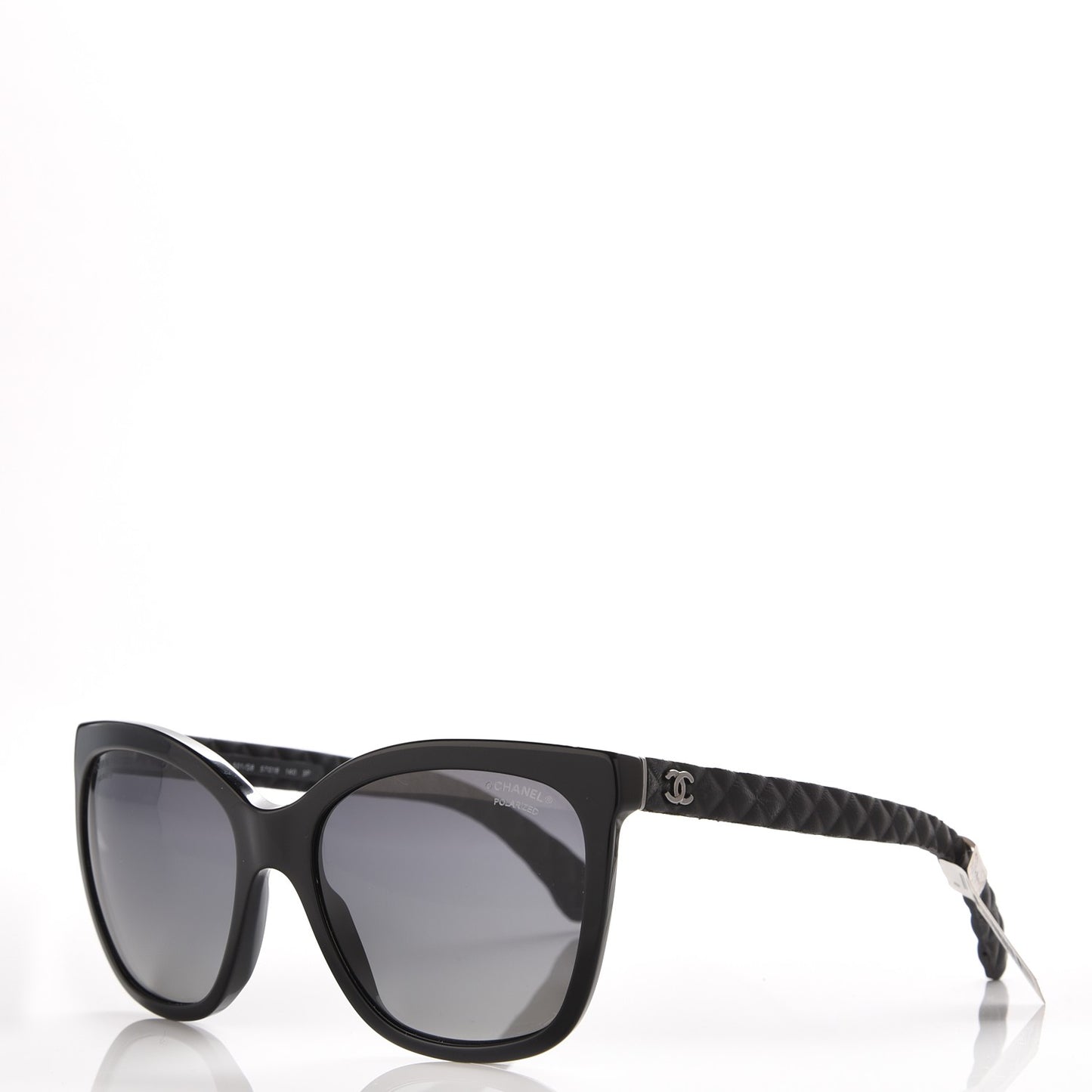 Acetate Quilted Polarized Butterfly CC Sunglasses 5288-Q Black