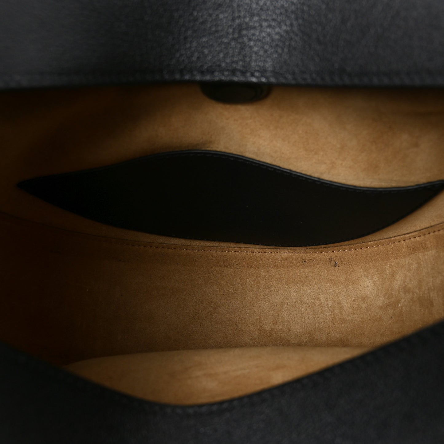 Satin Calfskin Jacquard Luna Bag Black
