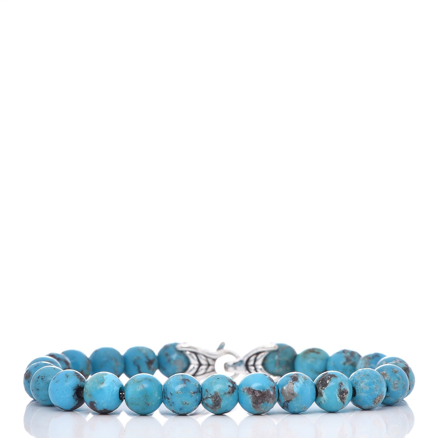 Sterling Silver Turquoise 8mm Spiritual Beads Bracelet