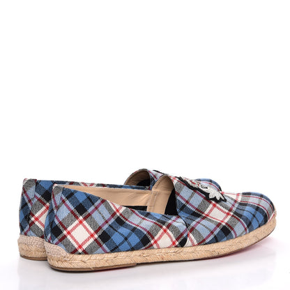 Christian Louboutin CHRISTIAN LOUBOUTIN Tartan Papi Hugo Espadrilles 46 Blue 4 of 9