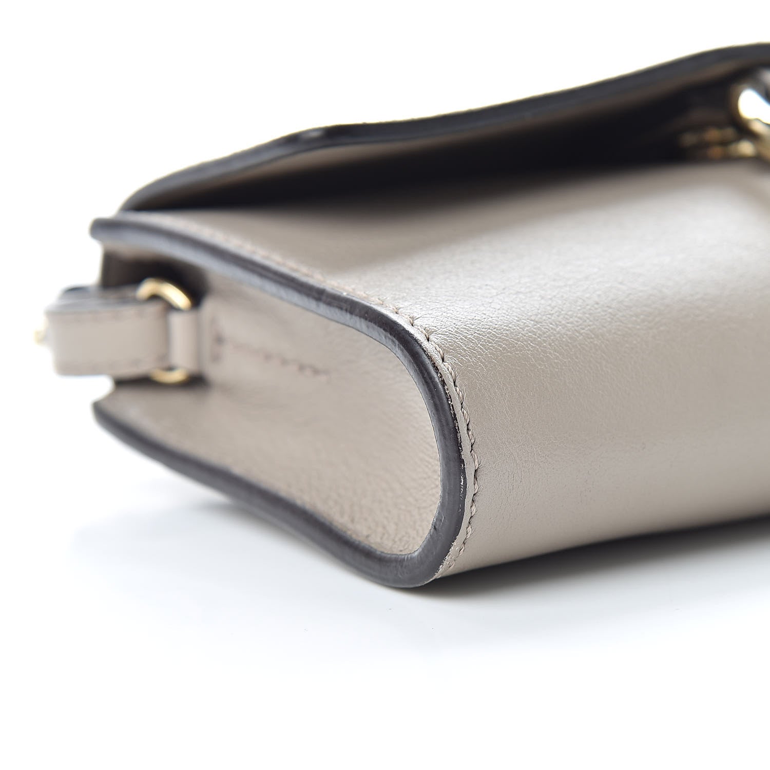 Chloe Suede Calfskin Mini Faye Shoulder Bag Motty Grey 9 of 12