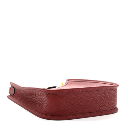 Hermes Taurillon Clemence Evelyne TPM Rouge H 4 of 11