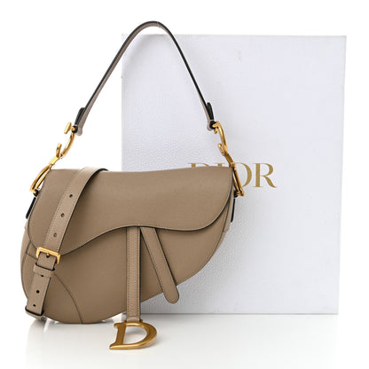 Christian Dior Grained Calfskin Saddle Bag With Strap Warm Taupe 13 of 13