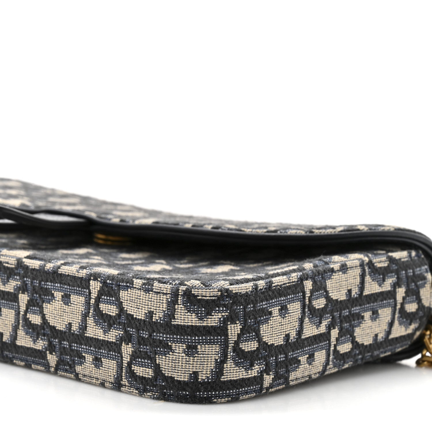 Christian Dior Oblique Saddle Chain Pouch Blue 9 of 10