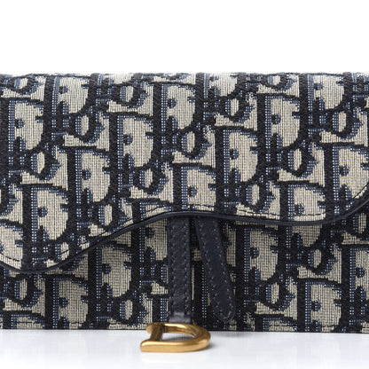 Christian Dior Oblique Saddle Belt Bag Blue 10 of 11