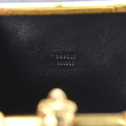 Alexander McQueen Nappa Studded Skull Box Chain Clutch Black Gold 7 of 10