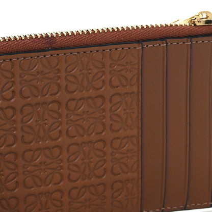 Loewe Calfskin Embossed Repeat Coin Card Holder Tan 8 of 9