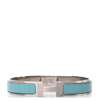 Hermes Matte Enamel Narrow Clic Clac HH Bracelet GM Lagon 1 of 5