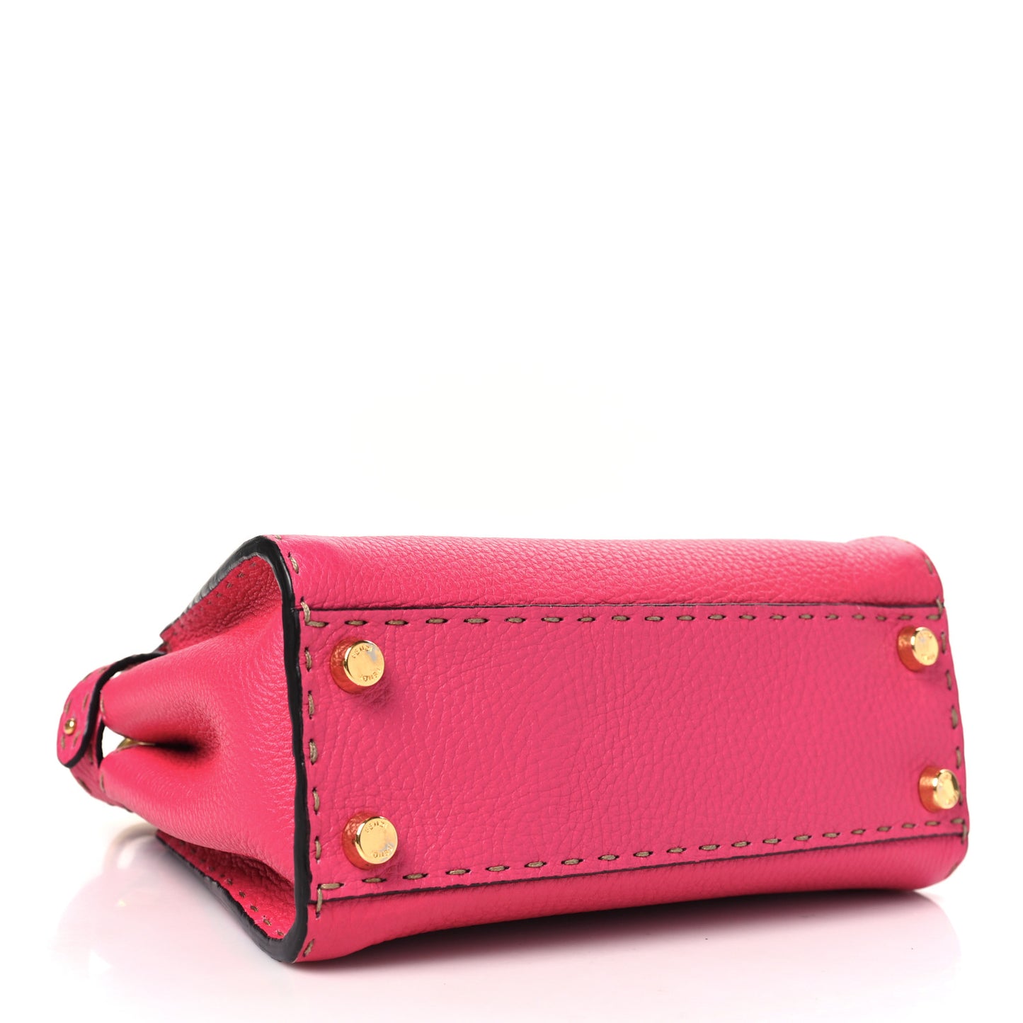 Cuoio Romano Selleria Mini Peekaboo Iconic Satchel Fuxia