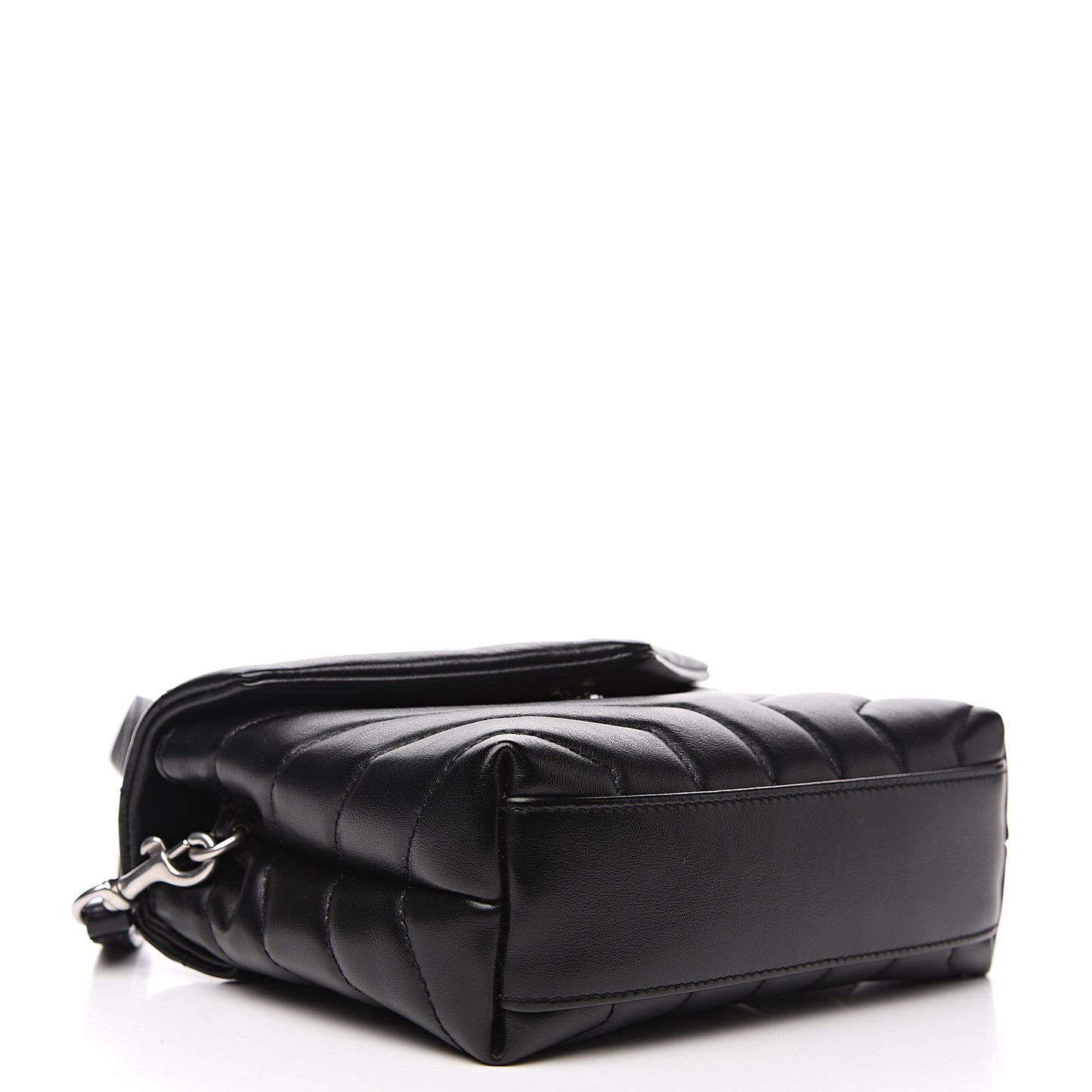 Calfskin Y Quilted Monogram Toy Loulou Crossbody Bag Black