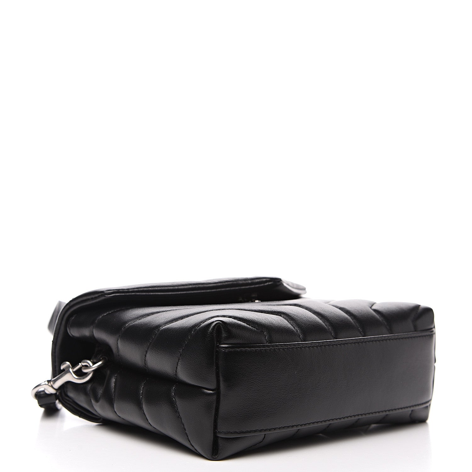 Saint Laurent Calfskin Y Quilted Monogram Toy Loulou Crossbody Bag Black 3 of 9