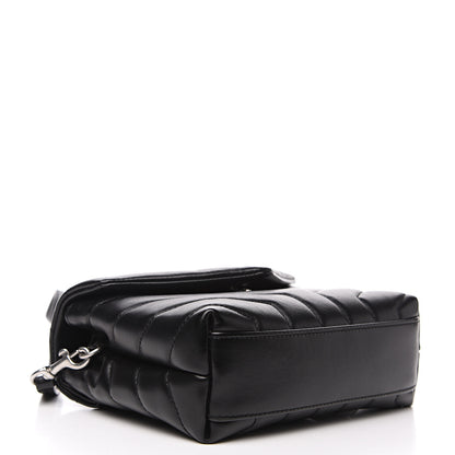 Saint Laurent Calfskin Y Quilted Monogram Toy Loulou Crossbody Bag Black 3 of 9