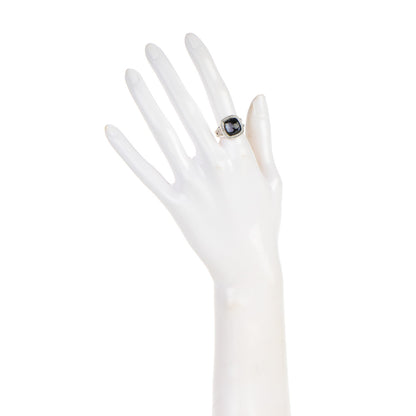 David Yurman Sterling Silver Diamond Black Orchid 11mm Albion Ring 52 6 2 of 6