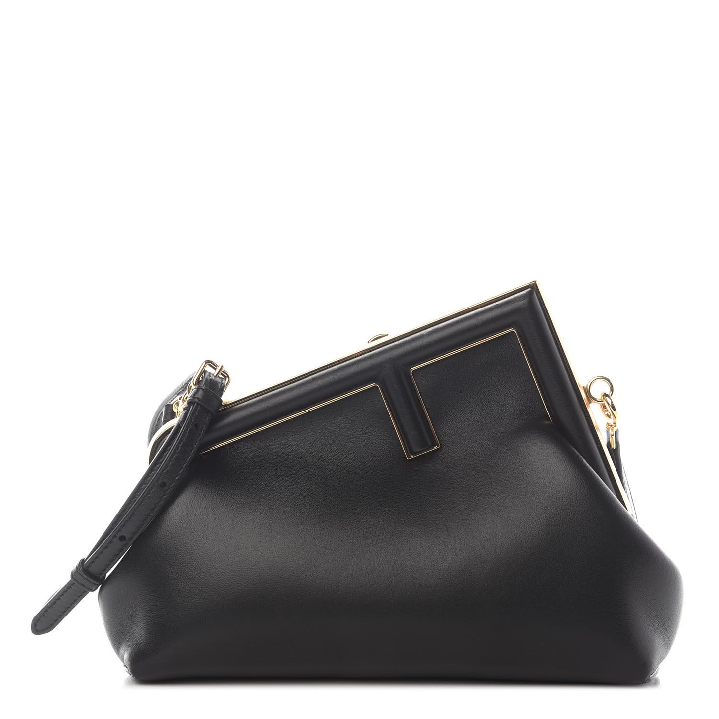 Shiny Nappa Small Fendi First Black