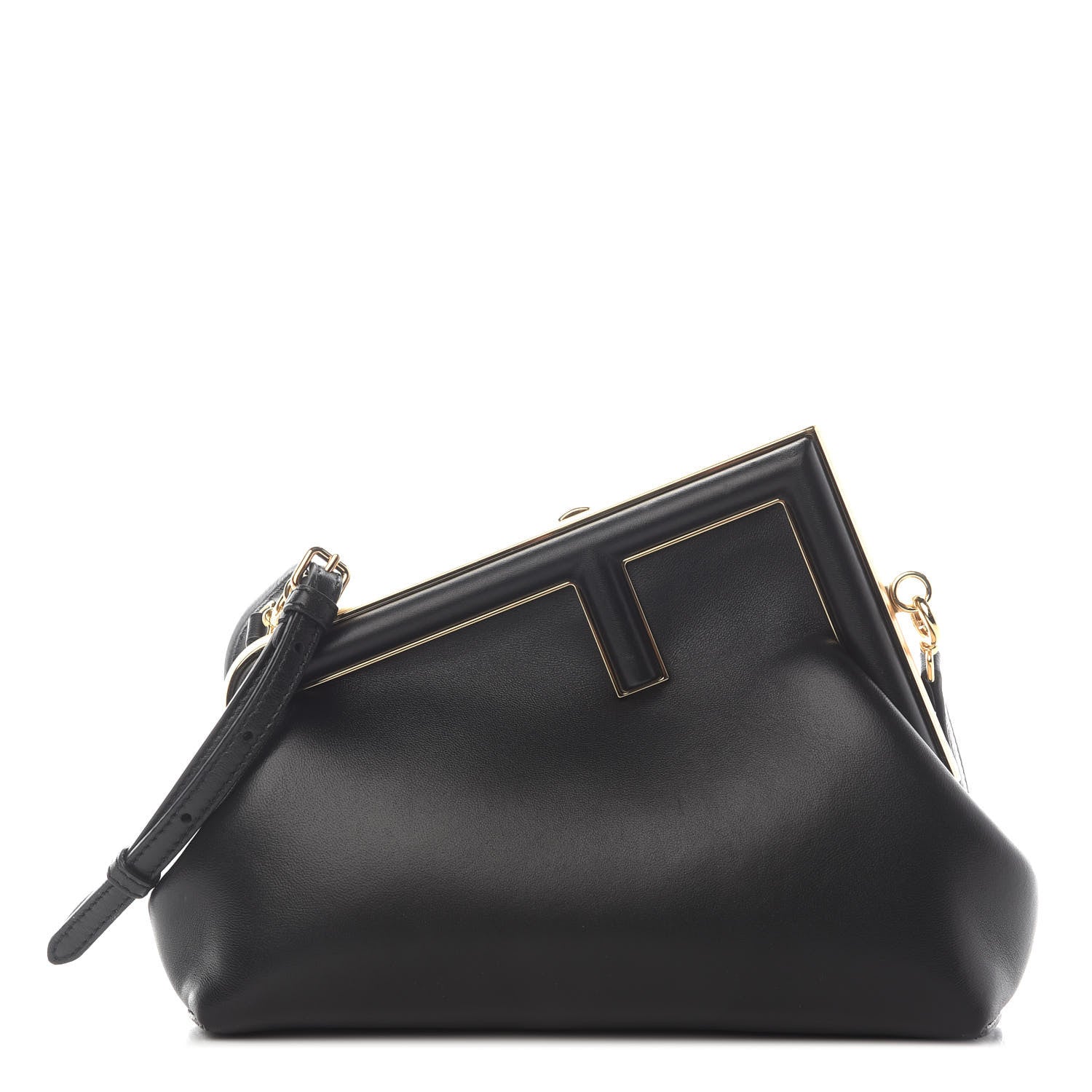 Fendi Shiny Nappa Small Fendi First Black 1 of 10
