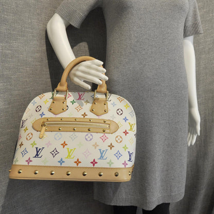 Louis Vuitton Monogram Multicolor Alma White 3 of 9