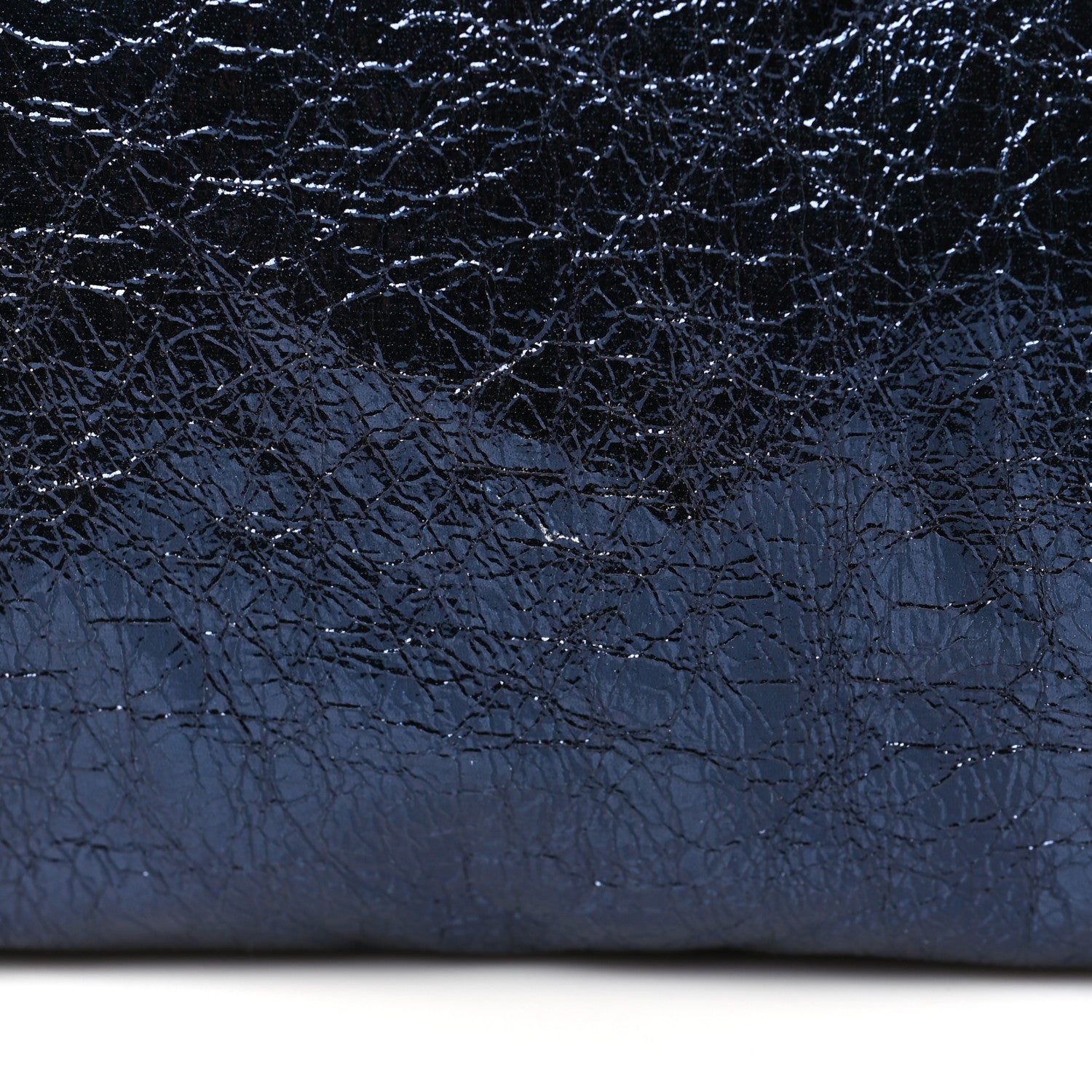 Stella McCartney Metallic Crackle Falabella Fold Over Tote Navy 8 of 10
