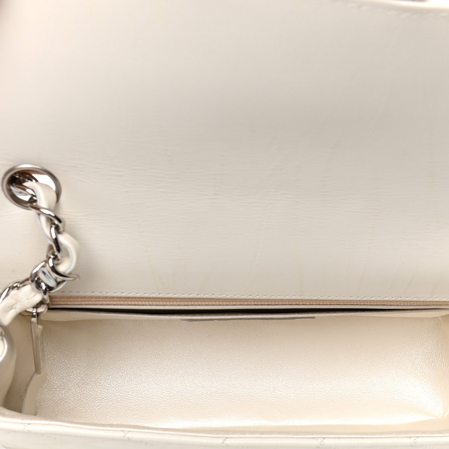 Chanel Calfskin Quilted Mini Rectangular Flap White 4 of 4