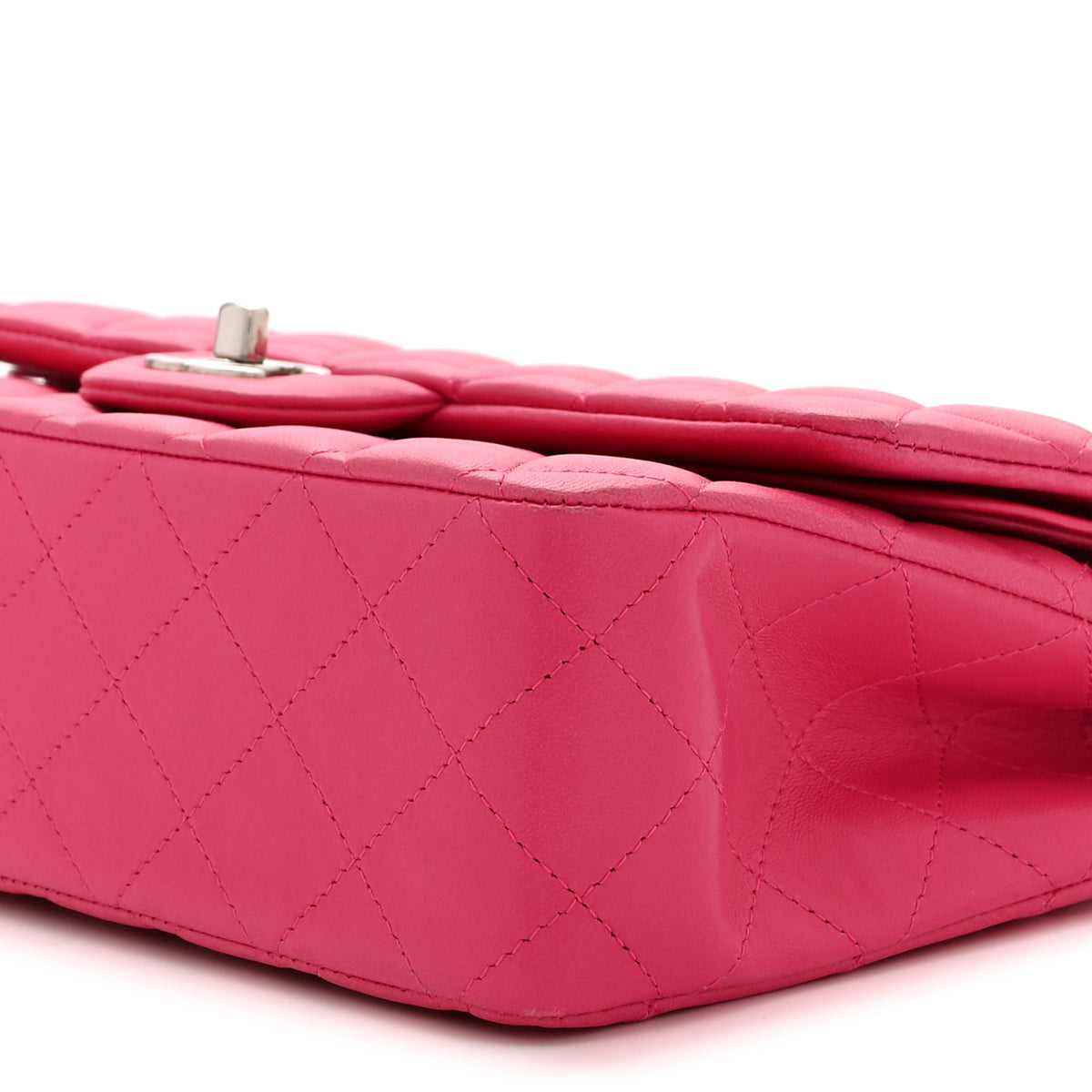 Chanel Lambskin Quilted Medium Double Flap Pink 10 of 10