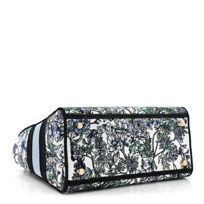 Christian Dior Canvas Embroidered Print Medium Lady D-Lite Blue Multicolor 4 of 9