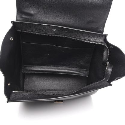 Celine Drummed Calfskin Suede Medium Trapeze Black 5 of 10