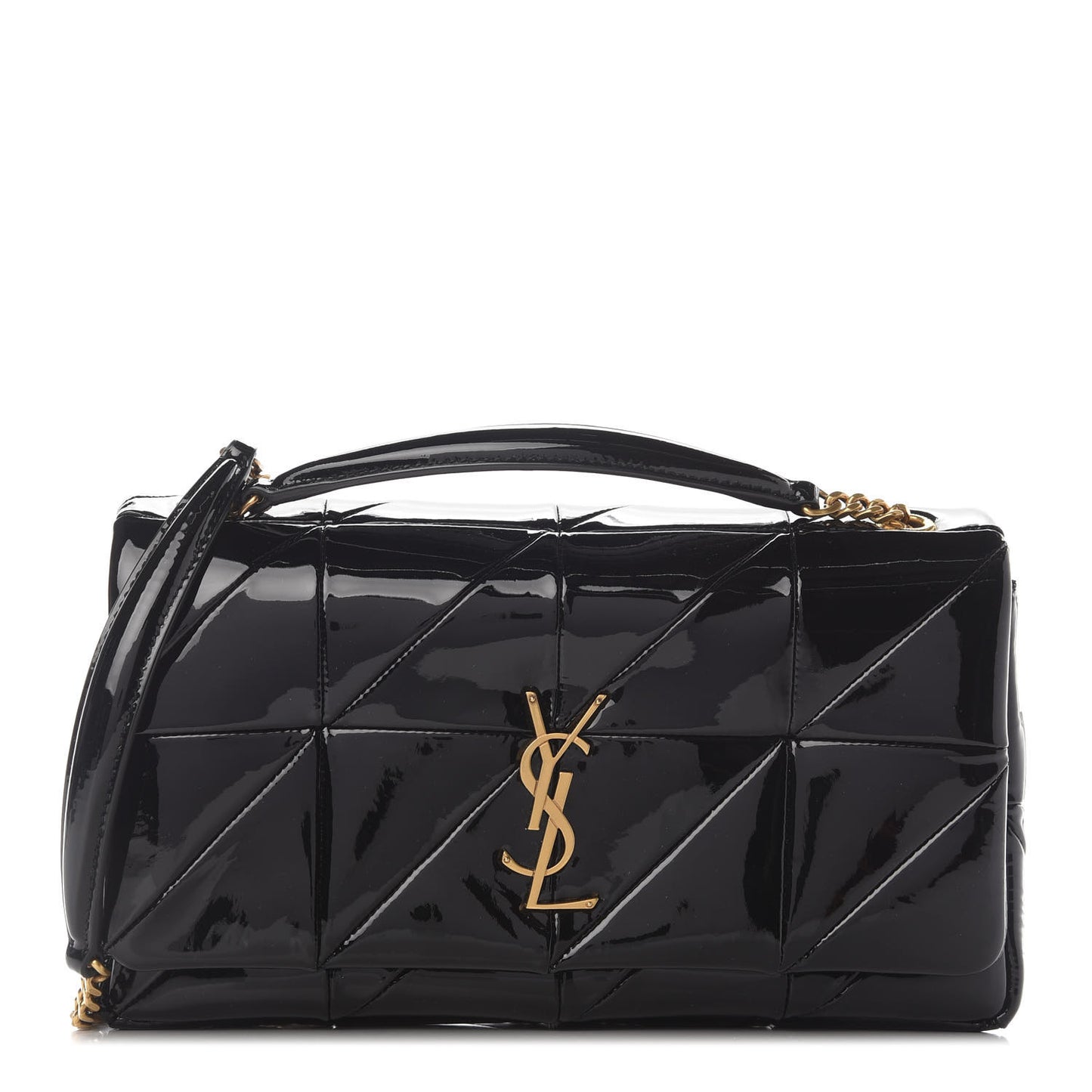 Patent Patchwork Monogram Medium Jamie Black