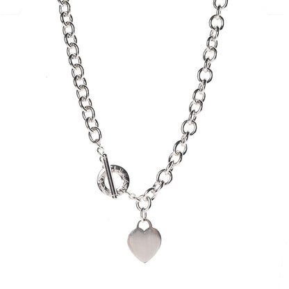 Tiffany Sterling Silver Heart Tag Toggle Necklace 1 of 5