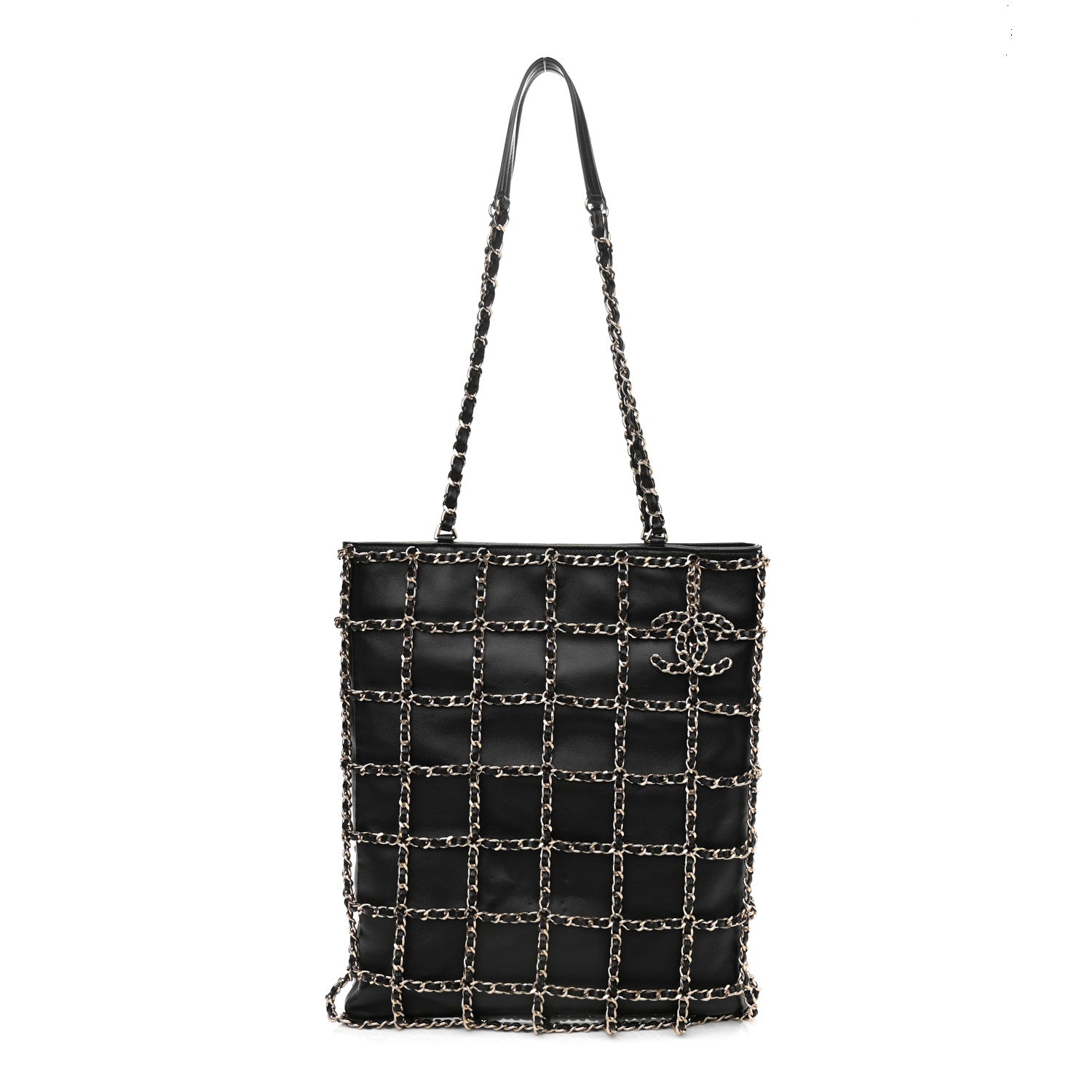 Chanel Lambskin Large Shopping Chain Tote Black 1 of 11