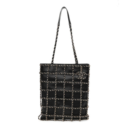 Chanel Lambskin Large Shopping Chain Tote Black 1 of 11