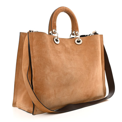 Christian Dior Suede Medium Diorissimo Tote Brown 3 of 12