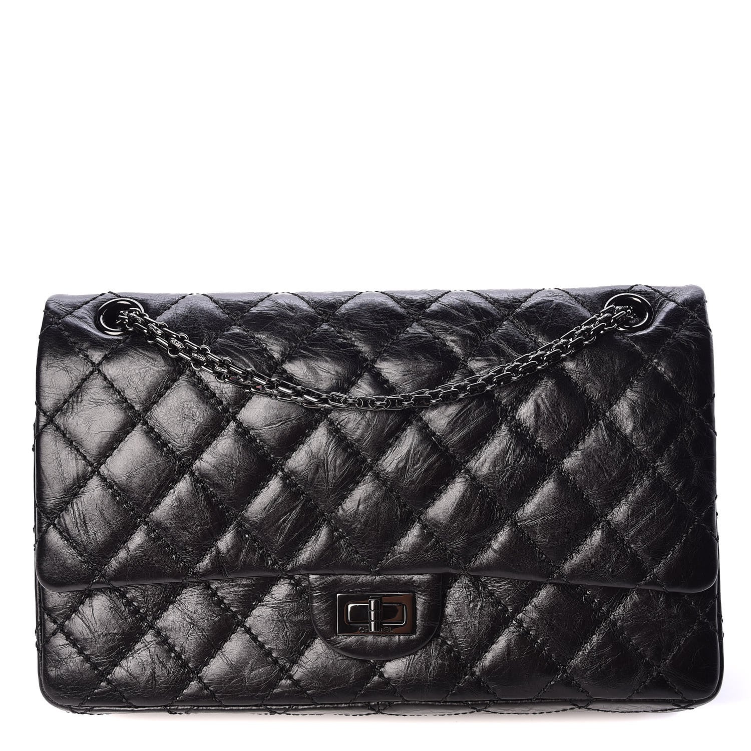 Chanel Aged Calfskin Quilted 2.55 Reissue 226 Flap So Black 1 of 10