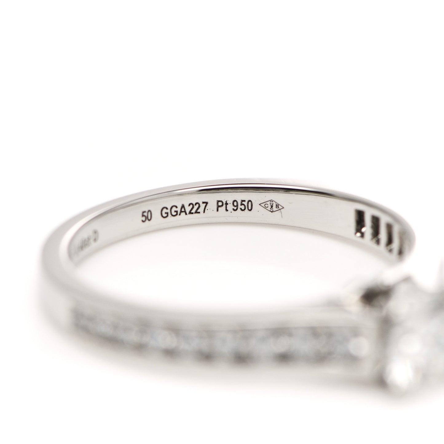 Platinum Diamond .40ct Solitaire 1895 Engagement Ring 50 5.25