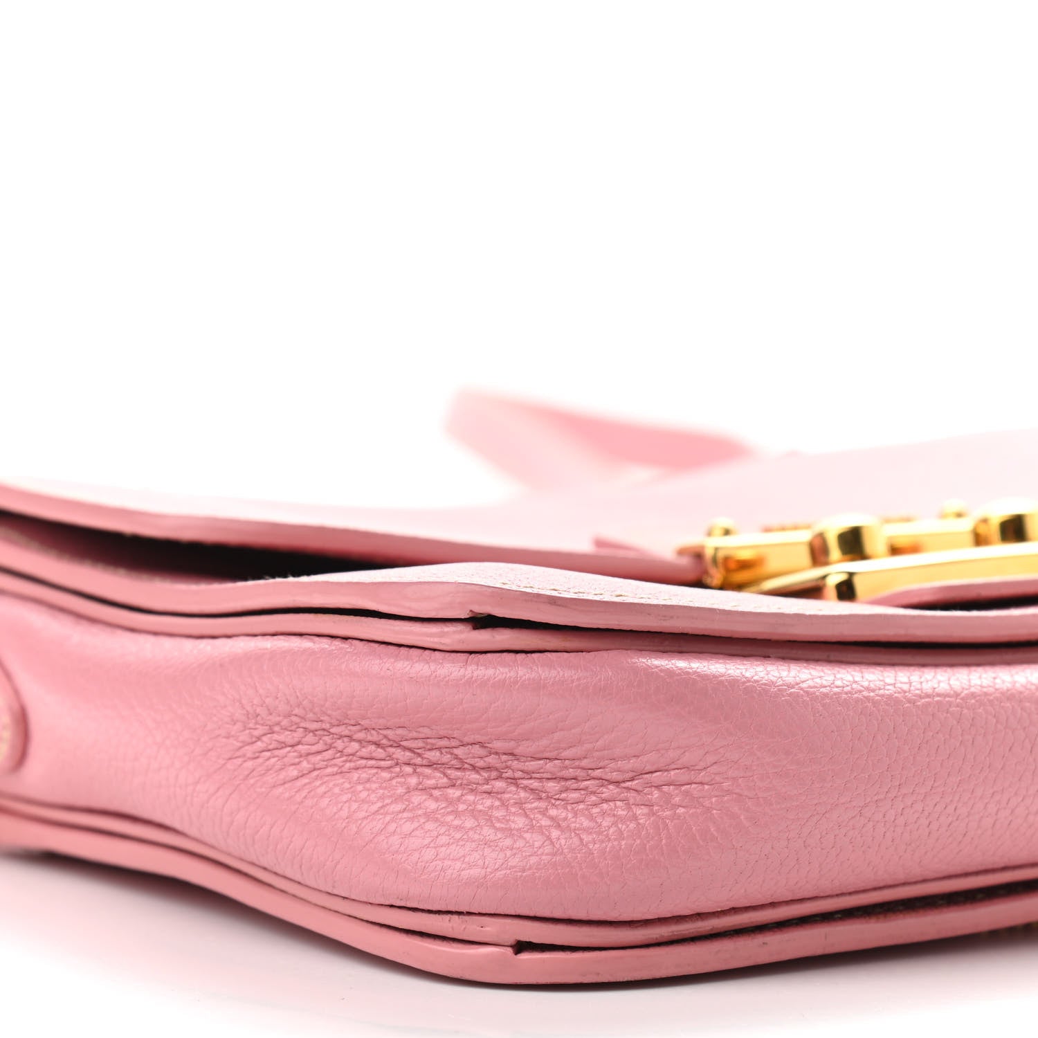 Miu Miu Goatskin Madras Top Handle Shoulder Bag Rosa 7 of 10