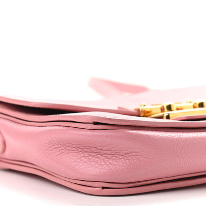 Miu Miu Goatskin Madras Top Handle Shoulder Bag Rosa 7 of 10