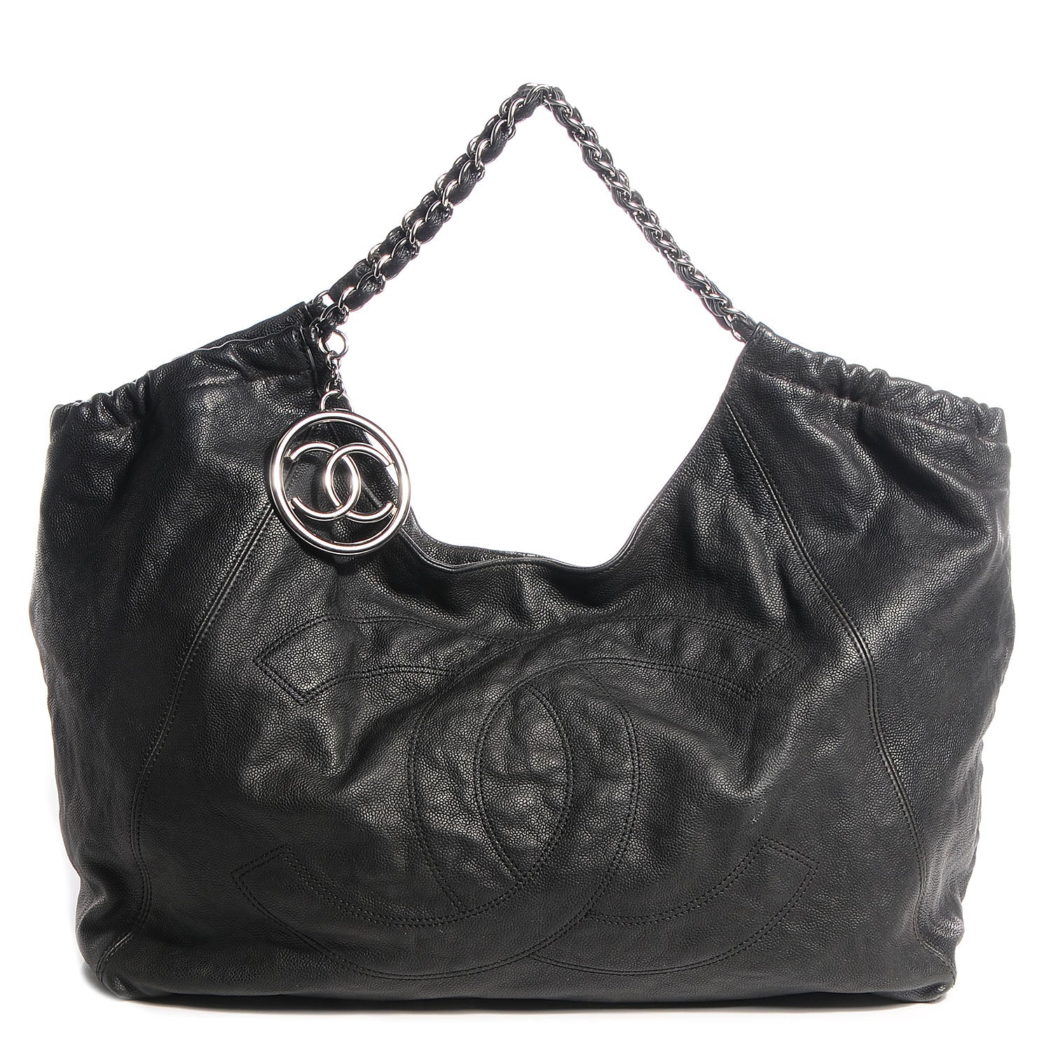Chanel Distressed Caviar XL Coco Cabas Black 1 of 7
