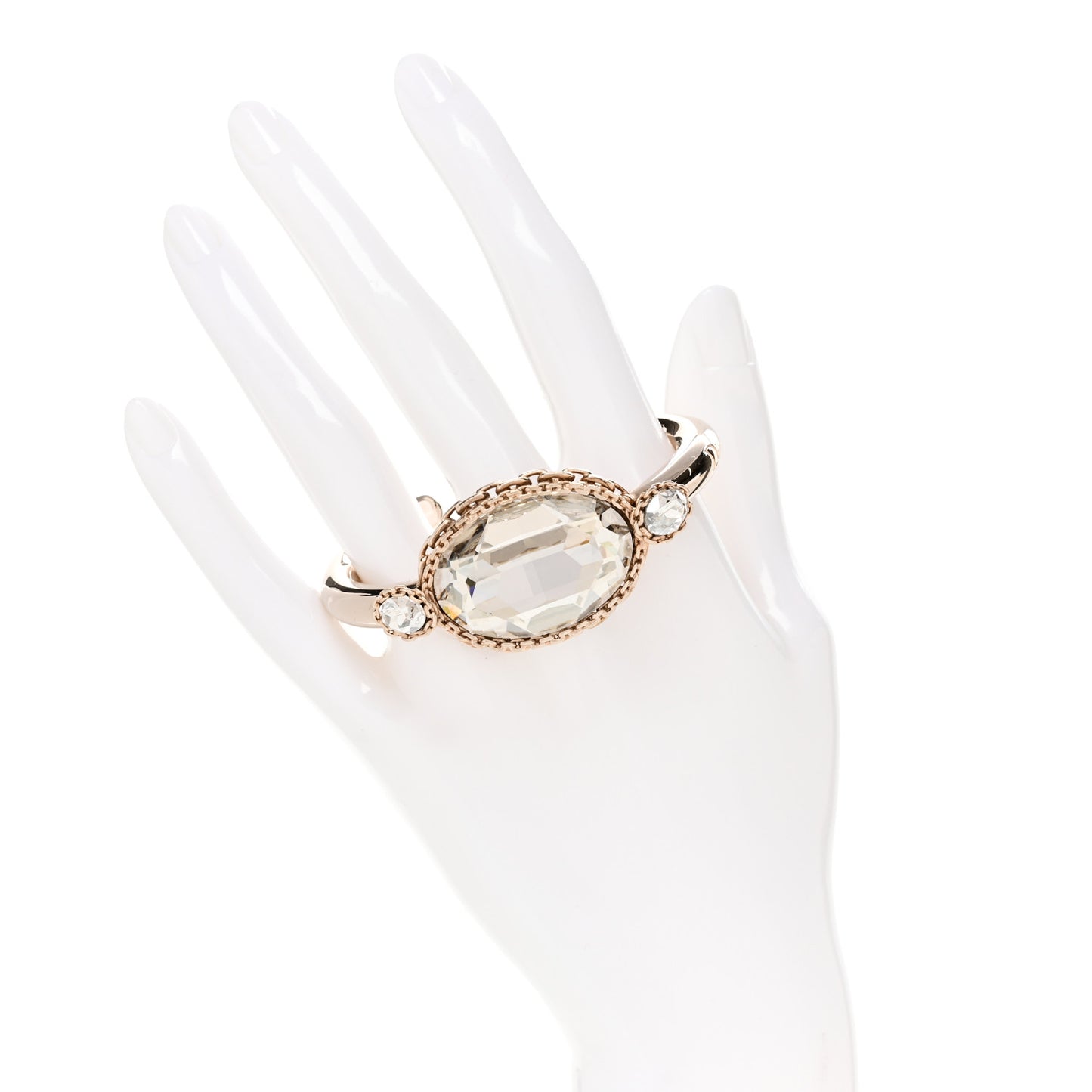Metal Crystal Cuff Bracelet