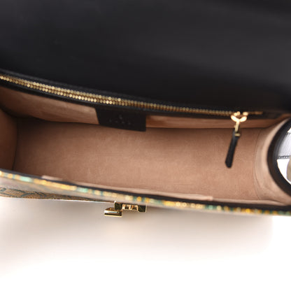 Gucci Iridescent Brocade Small Sylvie Shoulder Bag Gold 5 of 11